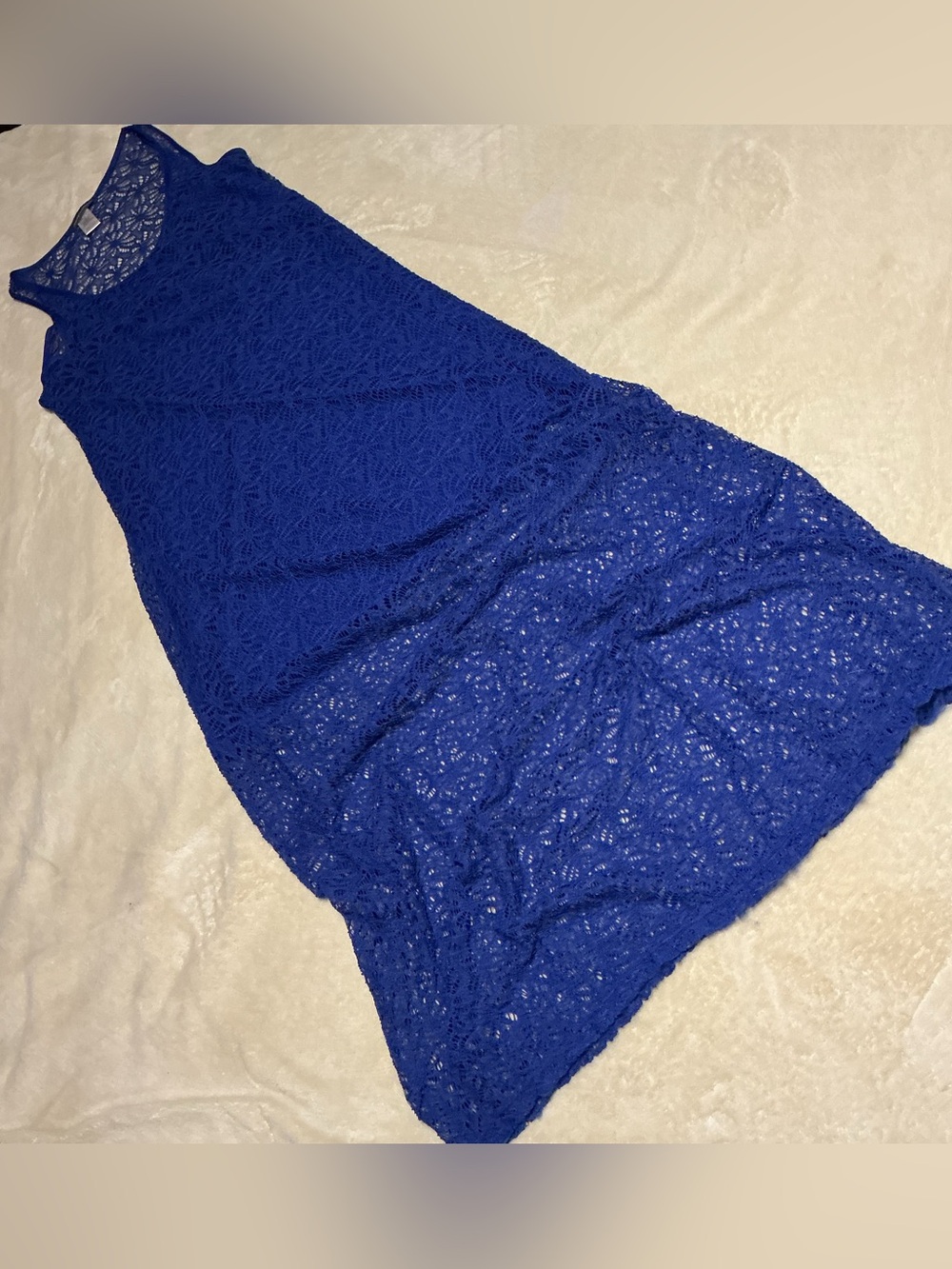 Tommy Bahama Cobalt Blue Crochet Maxi Dress